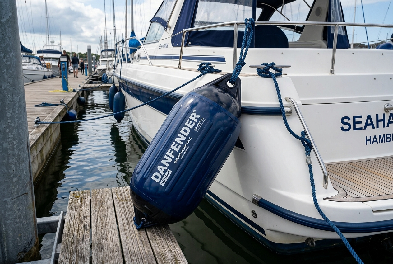 Stævnfender i kraftig marine vinyl