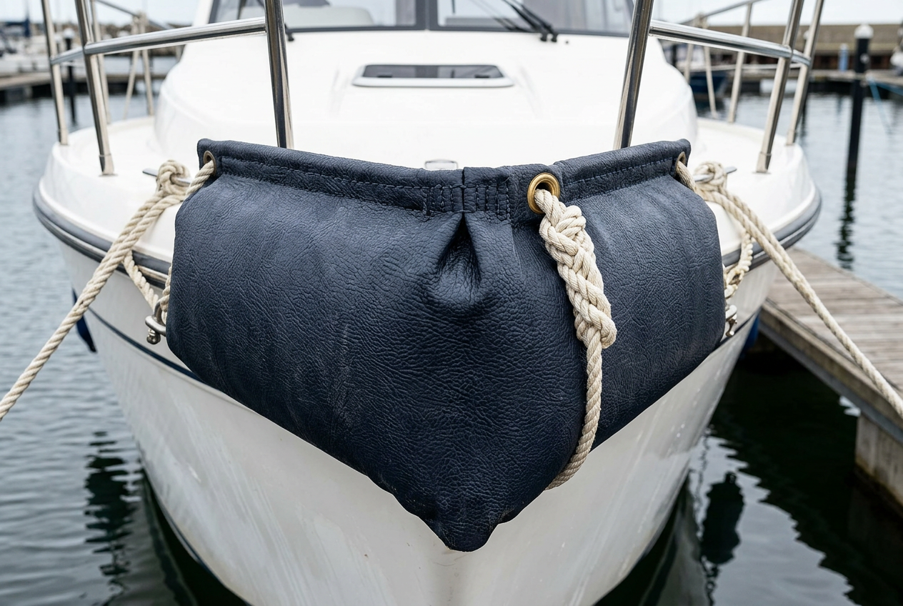 Stævnfender i kraftig marine vinyl